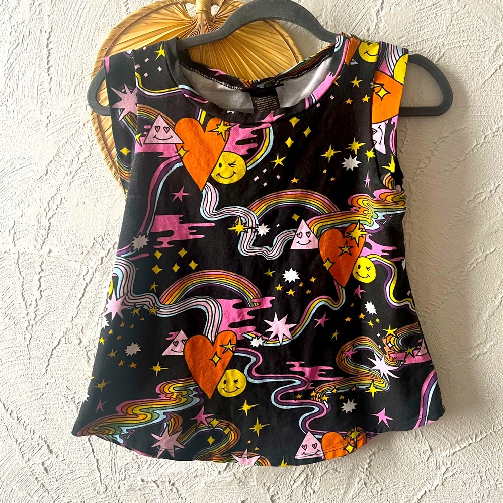 Nooworks Better Days Rainbow Smiley Face Tank Top